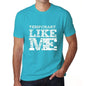Temporary Like Me Blue Mens Short Sleeve Round Neck T-Shirt - Blue / S - Casual