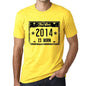 The Star 2014 Is Born Mens T-Shirt Yellow Birthday Gift 00456 - Yellow / Xs - Casual