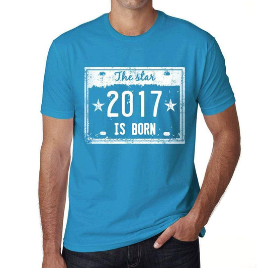 The Star 2017 Is Born Mens T-Shirt Blue Birthday Gift 00455 - Blue / Xs - Casual