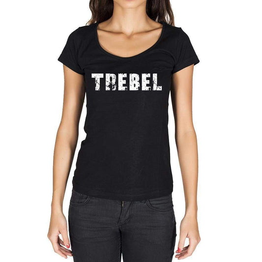 Trebel German Cities Black Womens Short Sleeve Round Neck T-Shirt 00002 - Casual