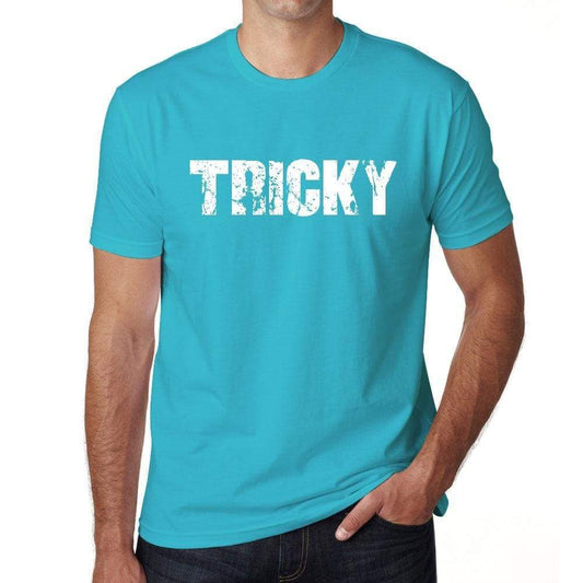 Tricky Mens Short Sleeve Round Neck T-Shirt - Blue / S - Casual