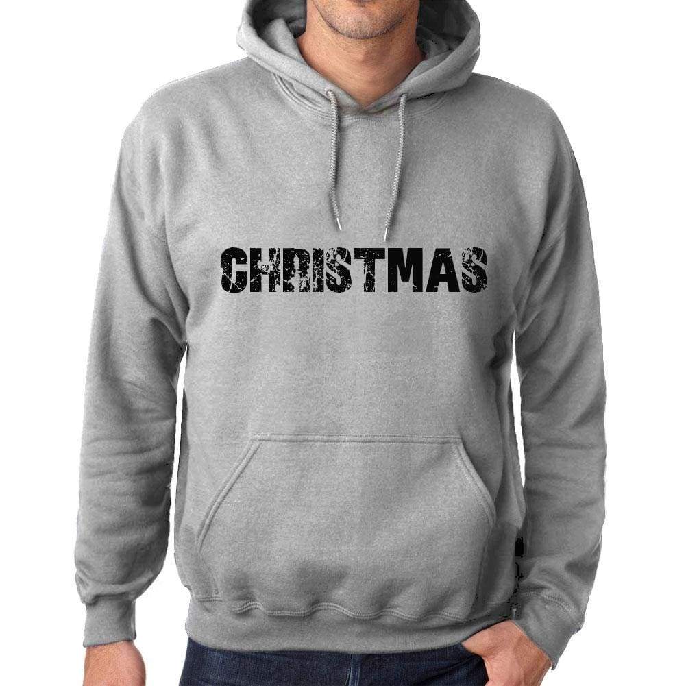 Unisex Printed Graphic Cotton Hoodie Popular Words Christmas Grey Marl - Grey Marl / Xs / Cotton - Hoodies