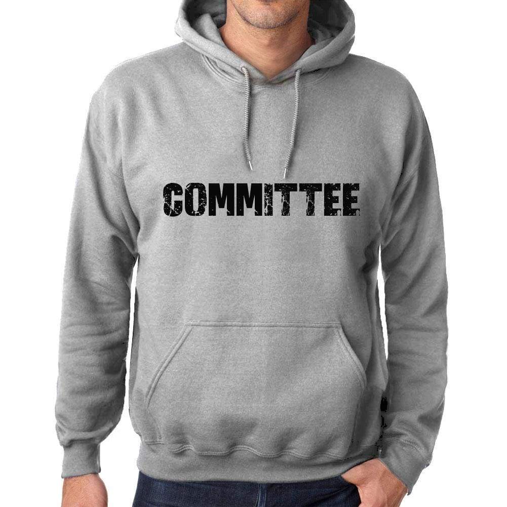 Unisex Printed Graphic Cotton Hoodie Popular Words Committee Grey Marl - Grey Marl / Xs / Cotton - Hoodies