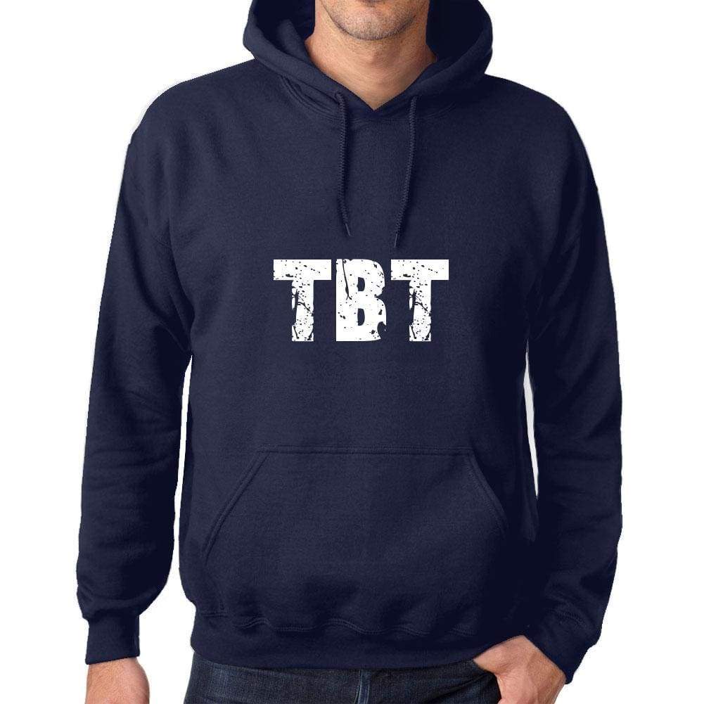 Unisex Printed Graphic Cotton Hoodie Popular Words Tbt French Navy - French Navy / Xs / Cotton - Hoodies