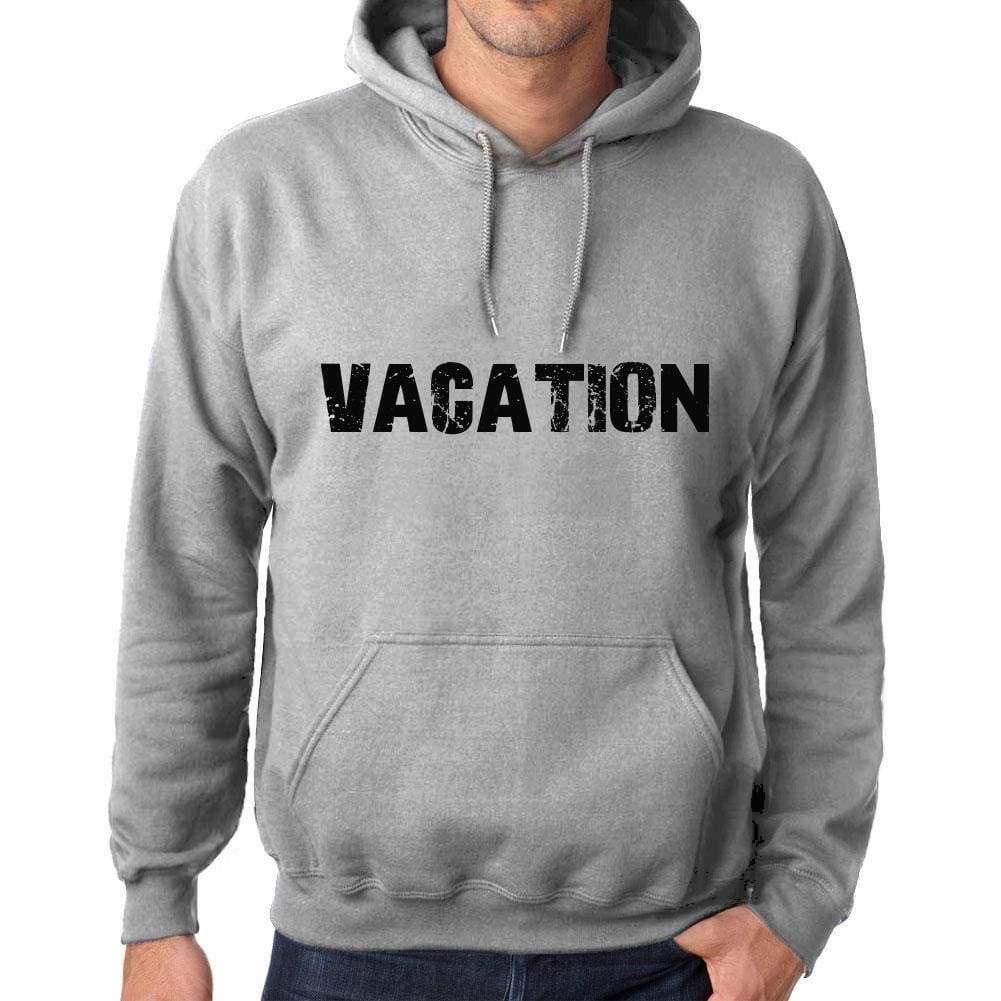 Unisex Printed Graphic Cotton Hoodie Popular Words Vacation Grey Marl - Grey Marl / Xs / Cotton - Hoodies