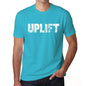 Uplift Mens Short Sleeve Round Neck T-Shirt - Blue / S - Casual