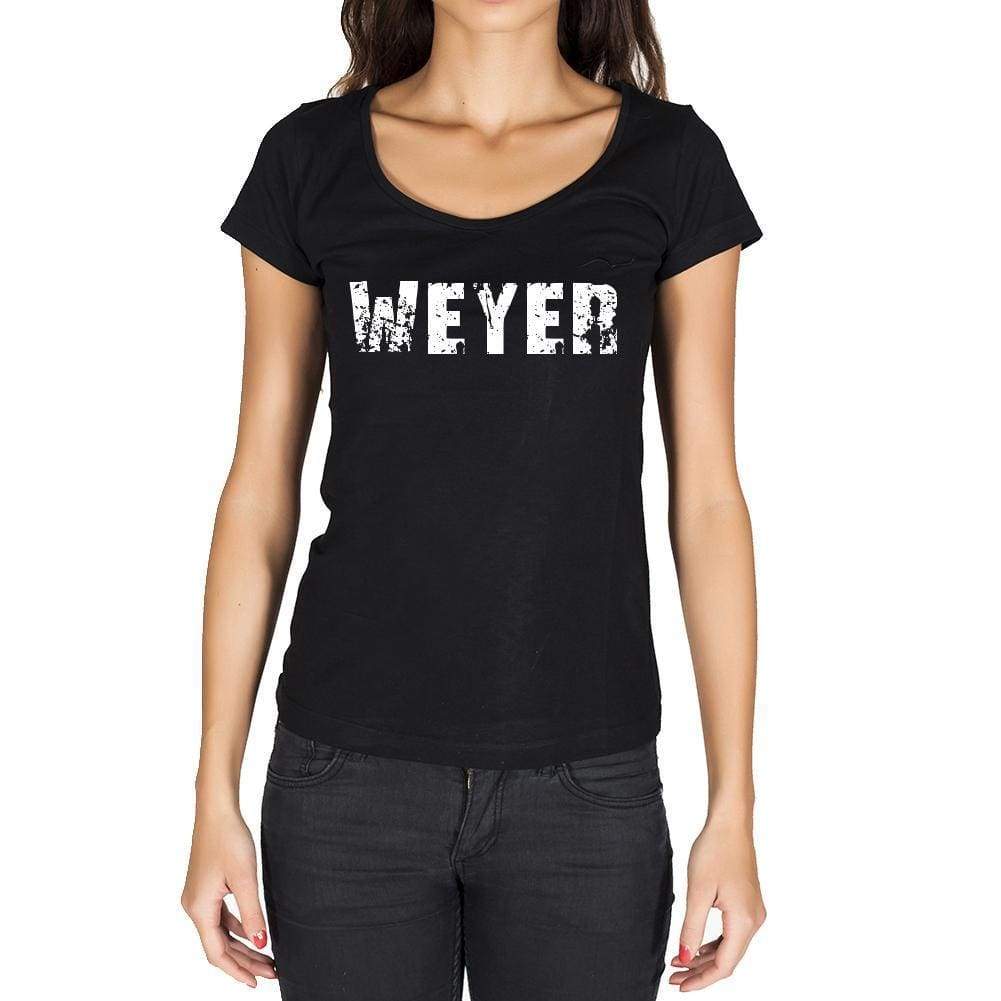 Weyer German Cities Black Womens Short Sleeve Round Neck T-Shirt 00002 - Casual