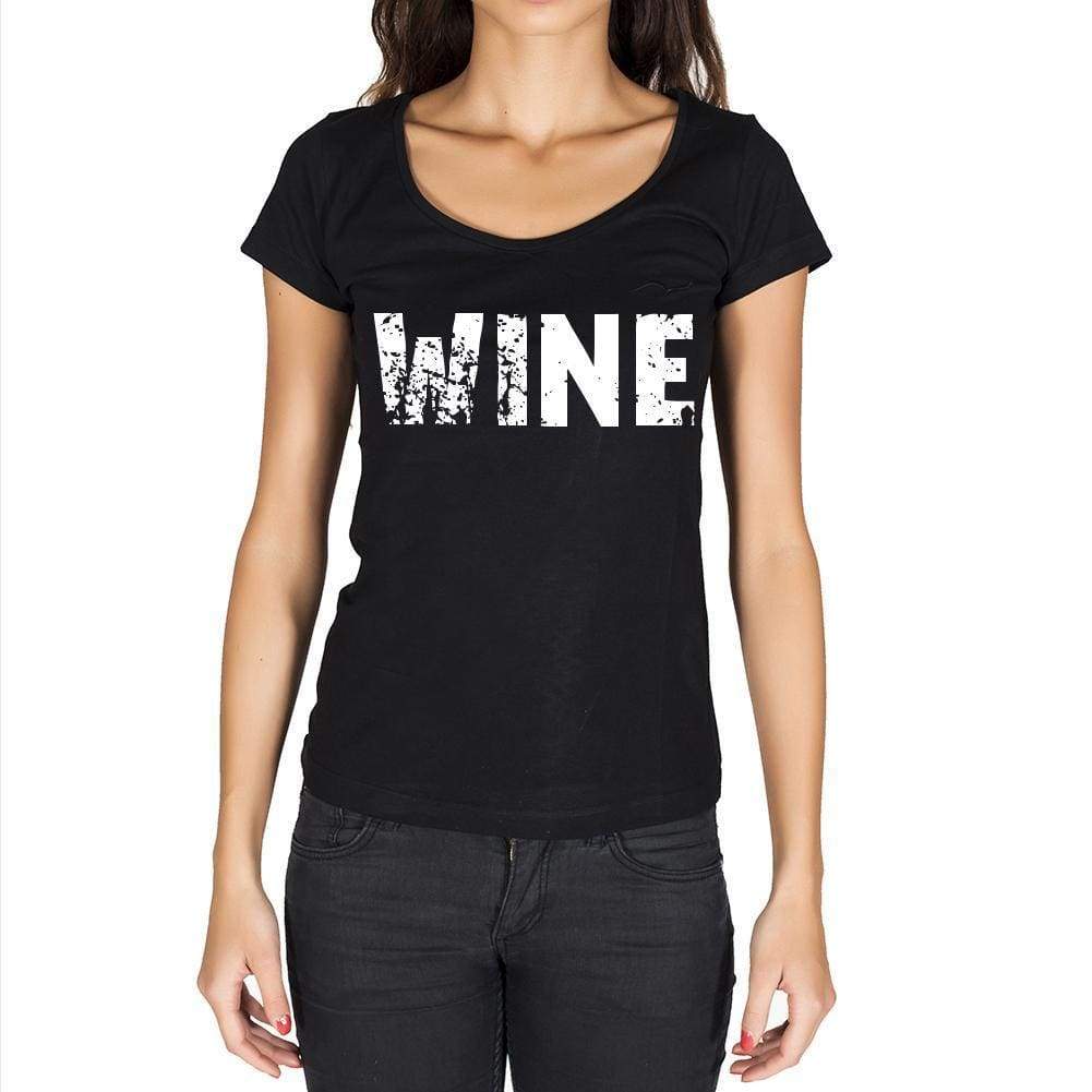 Wine Womens Short Sleeve Round Neck T-Shirt - Casual