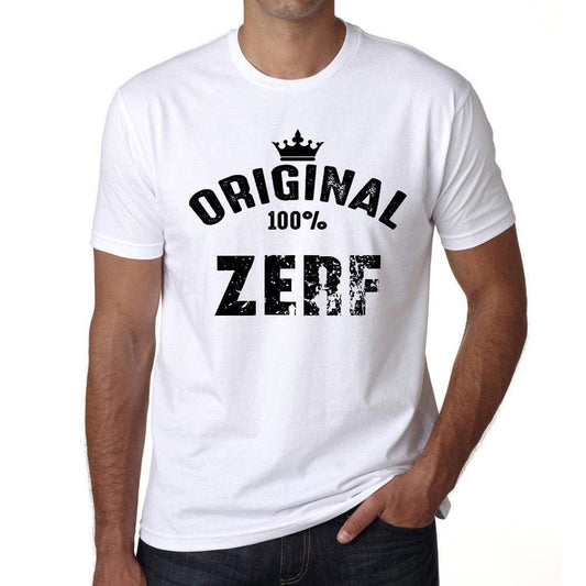 Zerf 100% German City White Mens Short Sleeve Round Neck T-Shirt 00001 - Casual